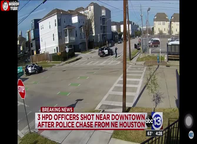 Video :In order to protect himself, a fugitive will not think twice about shooting police officers